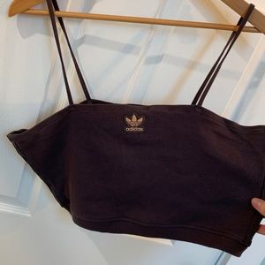 adidas Originals XL New Neutrals logo tank in dark brown